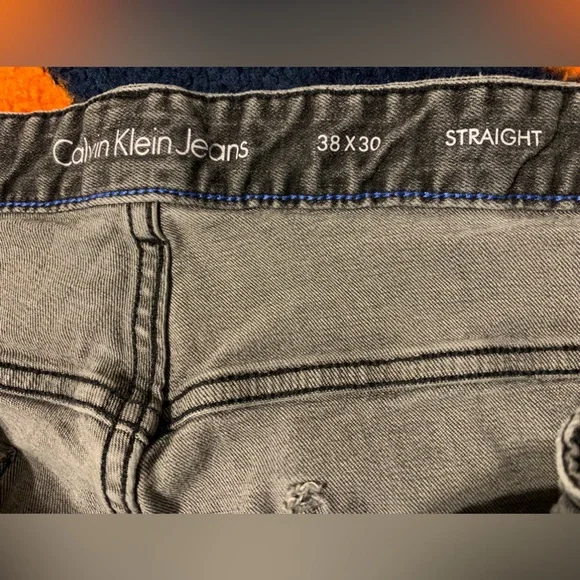 Kalvin Klein Mens Gray Vintage Jeans 38x30 - Picture 12 of 12